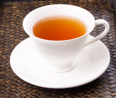 Close up view of a cup of teaの写真素材