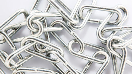 Steel chain abstract