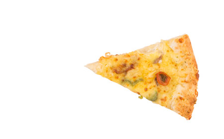 A slice of vegetarian pizza の写真素材