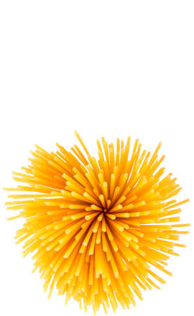 A bunch of dried spaghettiの写真素材