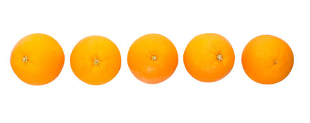 Orange fruits over white backgroundの写真素材