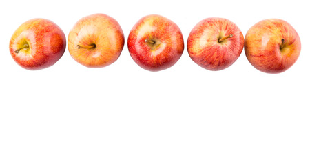 Royal gala apple on white backgroundの写真素材