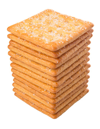 Sugar crackers over white backgroundの写真素材