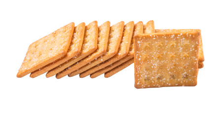 Sugar crackers over white backgroundの写真素材