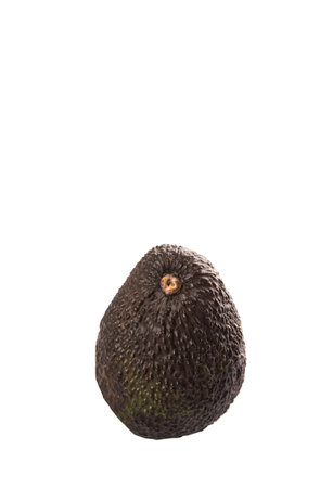 Ripe avocado fruit over white background