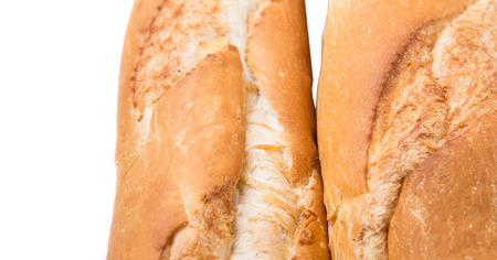 Fresh French baguette close up viewの写真素材