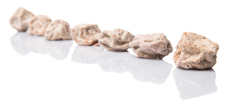 Salted tamarind fruit over white backgroundの写真素材