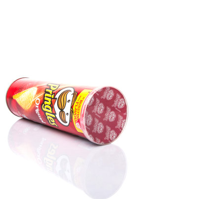 KUALA LUMPUR, MALAYSIA - JANUARY 19TH 2015. Owned by the Kellogg Company, Pringles is a brand of...