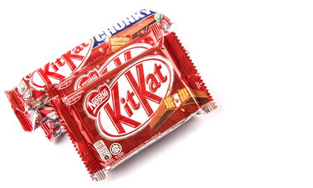 KUALA LUMPUR MALAYSIA, JANUARY 26TH 2015. Kit Kat is a chocolate covered wafer bar created in 1911 by Rowntreeのeditorial素材