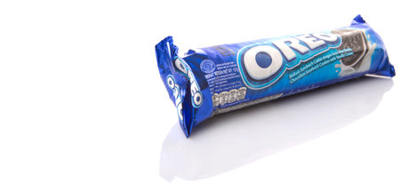 KUALA LUMPUR, MALAYSIA - JANUARY 26TH 2015. Oreo is a sandwich cookie with a sweet cream filling by...