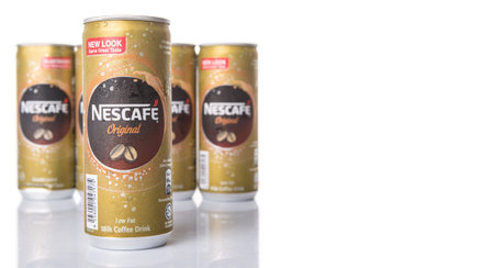 KUALA LUMPUR, MALAYSIA - FEBRUARY 13TH 2015. Nescafe can drink. Nescafe is a brand of instant coffee...