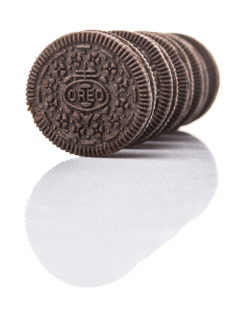 KUALA LUMPUR, MALAYSIA - FEBRUARY 20TH 2015. Oreo is a sandwich cookie with a sweet cream filling by Nabisco Division of Mondelez International and is the best selling cookie in the United States.のeditorial素材