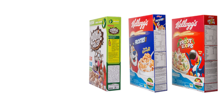 KUALA LUMPUR, MALAYSIA - FEBRUARY 24TH 2015. Kellogs cereal. Founded in 1906 Kellogg\'s is an American multinational food manufacturing company which products are sold in over 180 countries worldwide.のeditorial素材