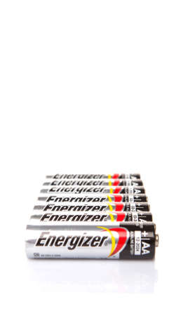 KUALA LUMPUR, MALAYSIA - FEBRUARY 27TH 2015. Used Energizer AA batteries. Energizer Holdings is an American manufacturer of batteries and are sold in over 165 countries worldwide.のeditorial素材