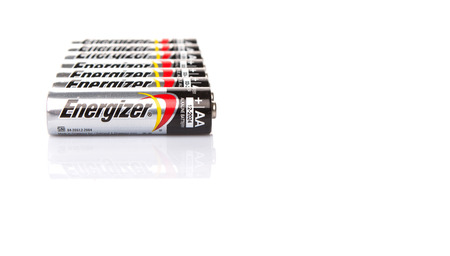 KUALA LUMPUR, MALAYSIA - FEBRUARY 27TH 2015. Used Energizer AA batteries. Energizer Holdings is an American manufacturer of batteries and are sold in over 165 countries worldwide.のeditorial素材