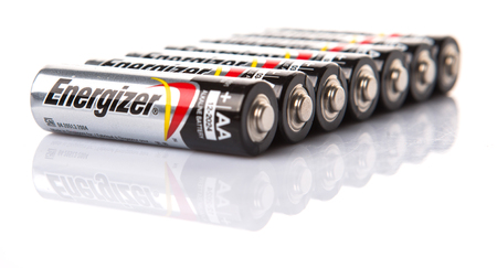 KUALA LUMPUR, MALAYSIA - FEBRUARY 27TH 2015. Used Energizer AA batteries. Energizer Holdings is an American manufacturer of batteries and are sold in over 165 countries worldwide.のeditorial素材