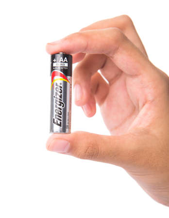 KUALA LUMPUR, MALAYSIA - FEBRUARY 27TH 2015. Used Energizer AA batteries. Energizer Holdings is an American manufacturer of batteries and are sold in over 165 countries worldwide.のeditorial素材