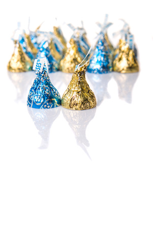 KUALA LUMPUR, MALAYSIA - MARCH 4TH 2015.  First introduced in 1905, Hershey Kisses is a brand of chocolate manufactured by The Hershey Company. Hershey product are sold in over sixty countries.のeditorial素材