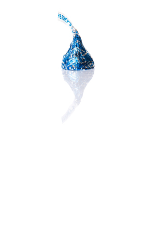 KUALA LUMPUR, MALAYSIA - MARCH 4TH 2015.  First introduced in 1905, Hershey Kisses is a brand of chocolate manufactured by The Hershey Company. Hershey product are sold in over sixty countries.のeditorial素材