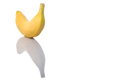 Banana fruit over white backgroundの写真素材