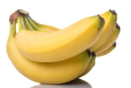 Banana fruit over white backgroundの写真素材