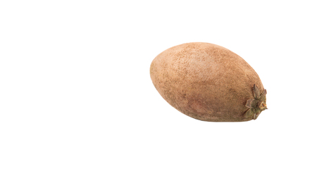 Sapodilla or Ciku fruit over white の写真素材