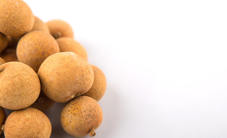 Longan fruit over white backgroundの写真素材