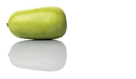 Calabash vegetable over white backgroundの写真素材