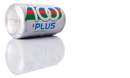 KUALA LUMPUR, MALAYSIA - APRIL 17TH, 2015. 100Plus  is a brand of carbonated isotonic sports drink...