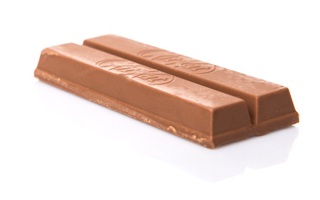 KUALA LUMPUR MALAYSIA, APRIL 21ST 2015. Kit Kat is a chocolate covered wafer bar created in 1911 by Rowntree\'s of York, England. Nestle which acquired Rowntree in 1988 now sells Kit Kat globally.のeditorial素材