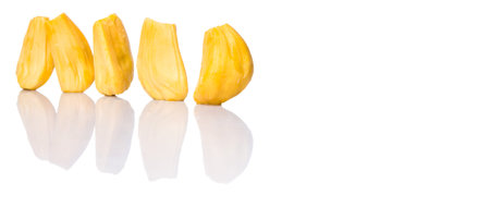 Exotic jackfruit over white background