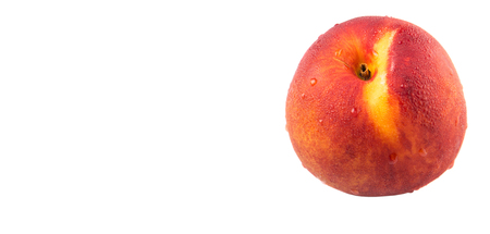 Nectarine fruits over white backgroundの写真素材