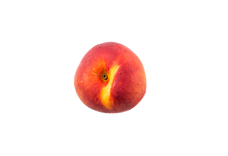 Nectarine fruits over white backgroundの写真素材