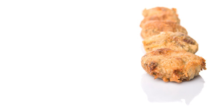 Malaysian traditional cake kuih kasturi or kuih rengas made from boiled mung bean coated with flour and deep fried.の写真素材