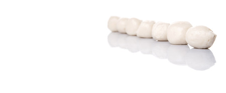 Fish balls on white backgroundの写真素材