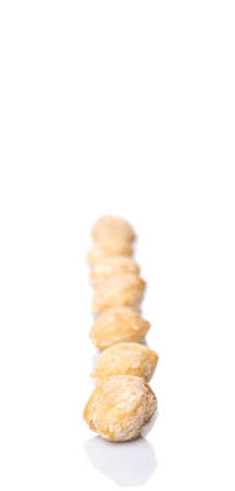 Candlenut seed over white backgroundの写真素材