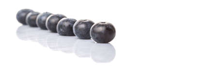 Blueberry fruits on white backgroundの写真素材