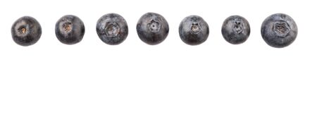 Blueberry fruits on white backgroundの写真素材