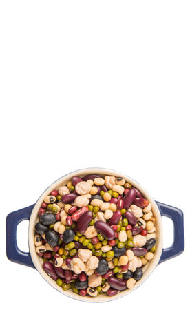 Mix beans of black eye peas mung bean adzuki beans soy beans black beans and red kidney beans in a...
