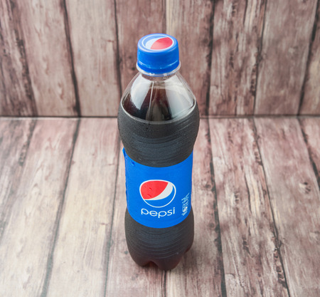 PUTRAJAYA, MALAYSIA - 2ND JULY, 2015. Pepsi soft drink. Pepsi is a carbonated soft drink produced and manufactured by PepsiCo Inc. an American multinational food and beverage company.のeditorial素材