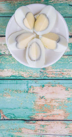 Hard boiled eggの写真素材