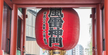 ASAKUSA, TOKYO, JAPAN - AUGUST 22ND, 2015: Founded in 645 CE, Sensoji shrine is an ancient Buddhist temple and Tokyo's oldest temple.のeditorial素材