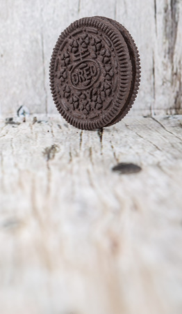 TOKYO, JAPAN - OCTOBER 11TH 2015. Oreo is a sandwich cookie with a sweet cream filling by Nabisco Division of Mondelez International and is the best selling cookie in the United States.のeditorial素材