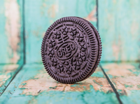 TOKYO, JAPAN - OCTOBER 11TH 2015. Oreo is a sandwich cookie with a sweet cream filling by Nabisco Division of Mondelez International and is the best selling cookie in the United States.のeditorial素材