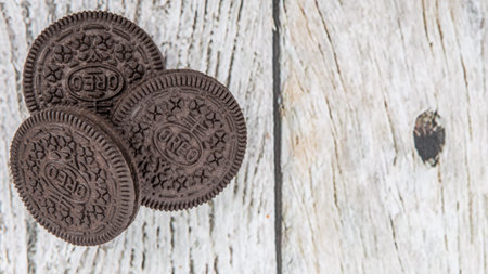 TOKYO, JAPAN - OCTOBER 11TH 2015. Oreo is a sandwich cookie with a sweet cream filling by Nabisco...