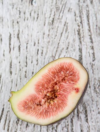 Fig fruits over wooden backgroundの写真素材