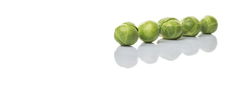 Brussels sprout over white backgroundの写真素材