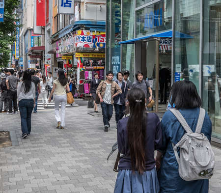 TOKYO, JAPAN - MAY 14TH 2016. Akihabara district in Tokyo, Japan. Akihabara is a popular shopping...
