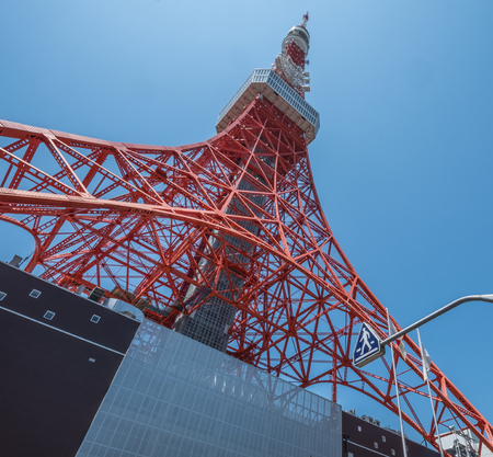 TOKYO, JAPAN - JUNE 2ND 2016. Tokyo Tower is a communications and observation tower located in...