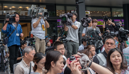 TOKYO, JAPAN - SEPTEMBER 4TH, 2016. General Tokyo public participating in the Tokyo Annual Disaster Drill in Tokyo, Japan.のeditorial素材